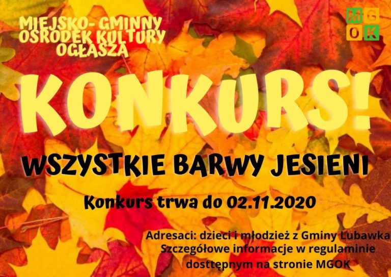 MGOK z konkursem ,,Wszystkie barwy jesieni”