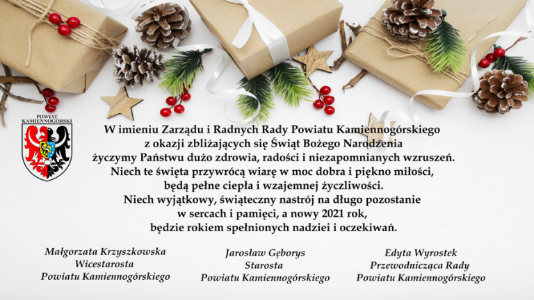 Życzenia od Zarządu i Radnych Powiatu Kamiennogórskiego