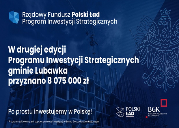 W drugiej edycji Programu Inwestycji Strategicznych Gmina Lubawka otrzymała dofinansowanie z Polskiego Ładu