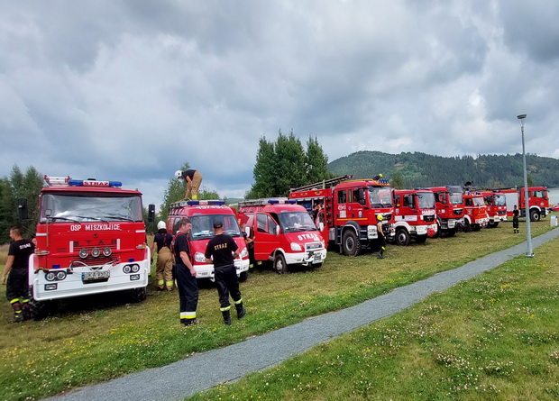 Szkolenie straży nad zbiornikiem w Bukówce